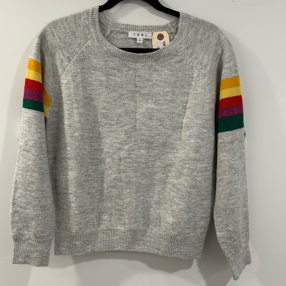 Heather Rainbow Sweater, New with Tags, Size small